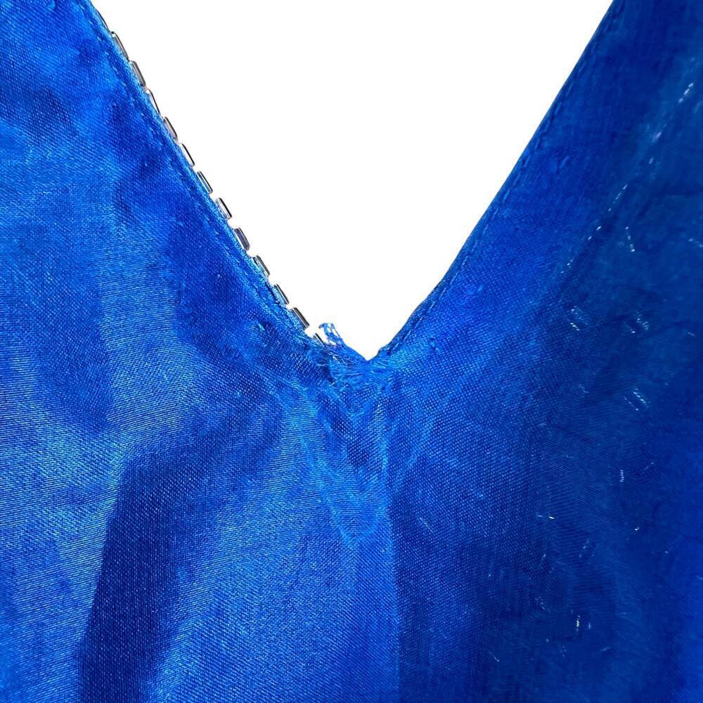 Vintage Victoria Royal Lillie Rubin Blue Beaded Silk Gown - Picture 9 of 9